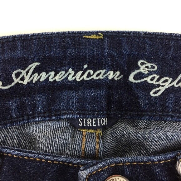 American Eagle Jeans Women Size 4 Stretch Artist Straight Leg Low Rise - Picture 10 of 12